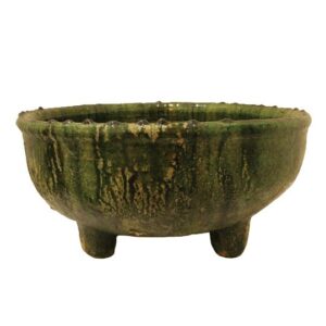 Tamegroute Pottery – Unique Elegant GRAND Bol DE RIZ Debout – 30% More Highest Quality Green Glaze