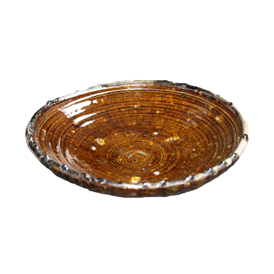 Tamegroute Pottery – Unique Elegant Grande Plaque Brune – Highest Quality Brown Glaze