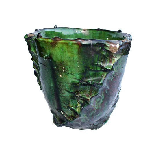 Tamegroute Pottery – Exclusive Premium Design Vase – 30% More Highest Quality Green Glaze