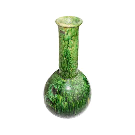 Tamegroute Pottery – Exclusive Premium Vase Decor A Long Col – 30% More Highest Quality Green Glaze