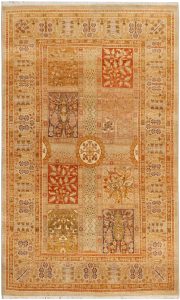 Bakhtiar Pakistan Senneh Rectangle Curvilinear Small Ghazni Handspun Wool 3′ x 5′ 2 / 91 x 158  – 78637715