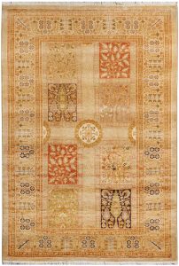 Bakhtiar Pakistan Senneh Rectangle Curvilinear Small Ghazni Handspun Wool 3′ 3 x 4′ 9 / 99 x 145  – 78637717