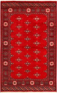 Butterfly Pakistan Ghiordes Rectangle Geometric Medium Wool 4′ 1 x 6′ 7 / 124 x 201  – 78641288
