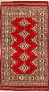 Jaldar Geometric Rectangle Wool Dark Red 3′ x 5′ 8 / 91 x 173  – 78641412