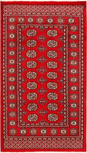 Bokhara Pakistan Ghiordes Rectangle Geometric Small Wool 3′ 2 x 5′ 7 / 97 x 170  – 78641500