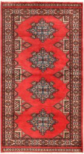 Caucasian Geometric Rectangle Wool Tomato 3′ 4 x 5′ 10 / 102 x 178  – 78641536