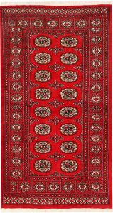 Bokhara Pakistan Ghiordes Rectangle Geometric Small Wool 3′ 1 x 5′ 5 / 94 x 165  – 78643992