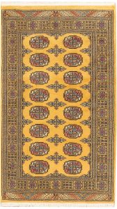 Bokhara Pakistan Ghiordes Rectangle Geometric Small Wool 3′ 1 x 5′ / 94 x 152  – 78644143