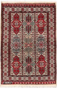 Caucasian Curvilinear Rectangle Wool Tan 2′ 8 x 3′ 10 / 81 x 117  – 78644484