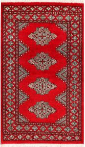 Jaldar Geometric Rectangle Wool Red 2′ 7 x 4′ 4 / 79 x 132  -78644614