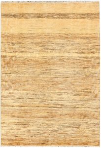 Gabbeh Plain Rectangle Wool Wheat 4′ 3 x 6′ 1 / 130 x 185  – 78644785