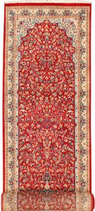 Mahallat (Mahal) Curvilinear Runner Wool Red 2′ 7 x 12′ 2 / 79 x 371  – 78644860
