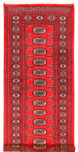 Bokhara Pakistan Ghiordes Rectangle Geometric Small Wool 2′ 6 x 7′ 10 / 76 x 239  – 78645247