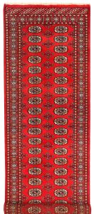Bokhara Pakistan Ghiordes Runner Geometric Small Wool 2′ 7 x 8′ 7 / 79 x 262  – 78645325