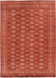 Bokhara Pakistan Ghiordes Rectangle Geometric Large New Zealand Worsted Wool 6′ 6 x 9′ 1 / 198 x 277  – 78646055