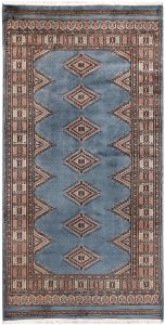 Jaldar Geometric Rectangle New Zealand Worsted Wool Light Slate Grey 3′ x 5′ 11 / 91 x 180  – 78647145
