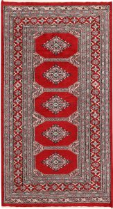 Jaldar Geometric Rectangle New Zealand Worsted Wool Red 3′ 1 x 5′ 9 / 94 x 175  – 78647211