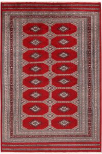 Jaldar Geometric Rectangle New Zealand Worsted Wool Dark Red 5′ 8 x 8′ 4 / 173 x 254  – 78647848