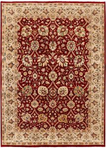 Mahallat (Mahal) Curvilinear Rectangle Wool Maroon 5′ 1 x 7′ 1 / 155 x 216  – 78652364