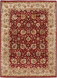Mahallat (Mahal) Curvilinear Rectangle Wool Maroon 5′ 2 x 7′ 1 / 158 x 216  – 78652377