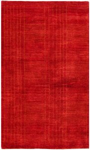 Gabbeh Plain Rectangle Wool Red 4′ 4 x 7′ 2 / 132 x 218  – 78655612