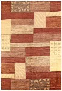 Gabbeh Geometric Rectangle Wool Conglomerate 6′ 8 x 9′ 10 / 203 x 300  – 78656299