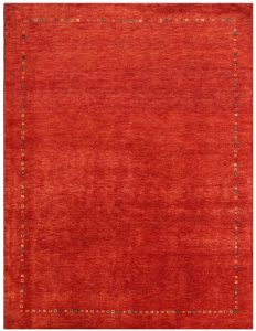 Gabbeh Geometric Rectangle Wool Orange Red 5′ 1 x 6′ 7 / 155 x 201  – 78656301