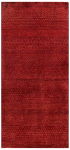 Gabbeh Geometric Rectangle Wool Dark Red 3′ 1 x 4′ 11 / 94 x 150  – 78656453