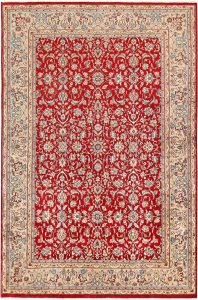 Mahallat (Mahal) Curvilinear Rectangle Wool Red 5′ 6 x 8′ 4 / 168 x 254  – 78656708