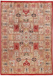 Bakhtiar Pakistan Senneh Rectangle Geometric Medium Wool 4′ 6 x 6′ 4 / 137 x 193  – 78656800