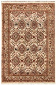 Sultanabad Pak Persian Curvilinear Rectangle Wool Cornsilk 4′ x 6′ 1 / 122 x 185  – 78656817