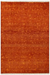 Ikat Curvilinear Rectangle Wool Chocolate 4′ 3 x 6′ / 130 x 183  – 78656824
