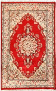 Sepahan Curvilinear Rectangle Wool Red 3′ 6 x 5′ 7 / 107 x 170  – 78656878