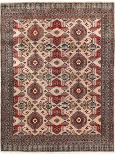 Caucasian Curvilinear Rectangle Worsted Wool Bisque 7′ 11 x 10′ 7 / 241 x 323  – 78658382