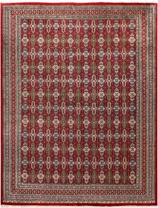 Caucasian Curvilinear Rectangle Worsted Wool Red 8′ 4 x 10′ 10 / 254 x 330  – 78658451