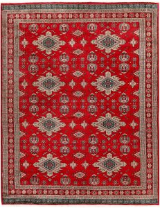 Caucasian Curvilinear Rectangle Worsted Wool Red 8′ 1 x 10′ 4 / 246 x 315  – 78658485
