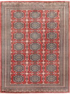 Caucasian Curvilinear Rectangle Worsted Wool Indian Red 8′ 4 x 11′ / 254 x 335  – 78658511