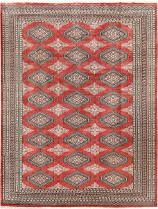 Caucasian Curvilinear Rectangle Worsted Wool Indian Red 8′ 3 x 10′ 9 / 252 x 328  – 78658512