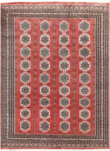 Caucasian Curvilinear Rectangle Worsted Wool Indian Red 8′ 3 x 11′ 1 / 252 x 338  – 78658513