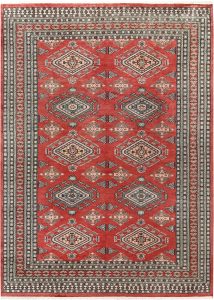 Caucasian Curvilinear Rectangle Worsted Wool Indian Red 8′ 1 x 11′ 3 / 246 x 343  – 78658518