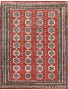 Caucasian Curvilinear Rectangle Worsted Wool Indian Red 8′ 2 x 10′ 9 / 249 x 328  – 78658526
