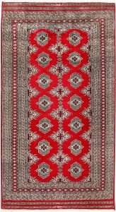 Caucasian Curvilinear Rectangle Worsted Wool Red 4′ 11 x 9′ 1 / 150 x 277  – 78658569