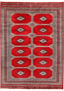Jaldar Geometric Rectangle Worsted Wool Red 4′ 8 x 6′ 5 / 142 x 196  – 78658660