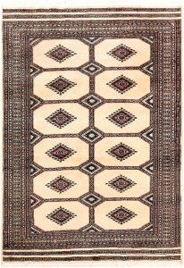 Jaldar Geometric Rectangle Worsted Wool Blanched Almond 4′ 9 x 6′ 9 / 145 x 206  – 78658704