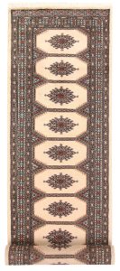 Jaldar Geometric Runner Worsted Wool Blanched Almond 2′ 6 x 9′ 9 / 76 x 297  – 78658760