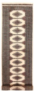 Jaldar Geometric Runner New Zealand Worsted Wool Old Lace 2′ 4 x 9′ / 71 x 274  – 78658894