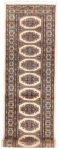 Jaldar Geometric Runner New Zealand Worsted Wool Old Lace 2′ 4 x 8′ 6 / 71 x 259  – 78658909