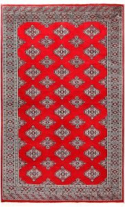 Jaldar Geometric Rectangle Wool Red 5′ 1 x 8′ 1 / 155 x 246  – 78659097