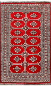 Jaldar Geometric Rectangle Wool Red 5′ 1 x 8′ 4 / 155 x 254  – 78659109