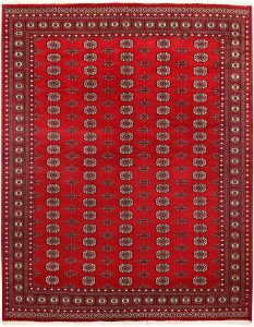 Bokhara Pakistan Ghiordes Rectangle Geometric Large Wool 8′ x 10′ / 244 x 305  – 78659355